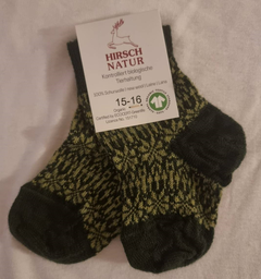 Socken aus 100 % Wolle, Hirsch-Natur