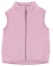 Children's wool fleece vest with zip, Engel