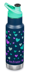 [Art.Nr.1008873] Kid Classic Wasserflasche mit Sportcap "Herzen" 355ml/12oz, Klean Kanteen
