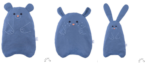 Coussin chauffant aux noyaux de cerises demi-lin, Popolini