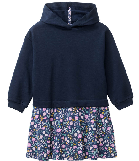 Kinder Sweatkleid mit Kapuze, PWO