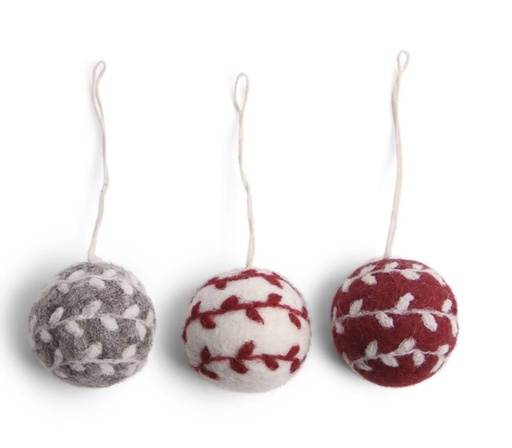 Kugelornamente mit Sternen - 3er-Set, Gry und Sif