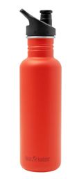 [Art.Nr.1008442] Edelstahl Trinkflasche Classic 800ml "tiger lily" Sport Cap, Klean Kanteen