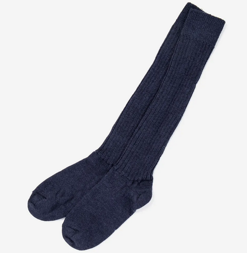 Chaussettes hautes enfants marine, Hirsch Natur