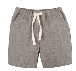 Mini-Shorts Leinen Streifen-Leine, Gummi & zum Schnüren, mit 2 Taschen, Pure Pure