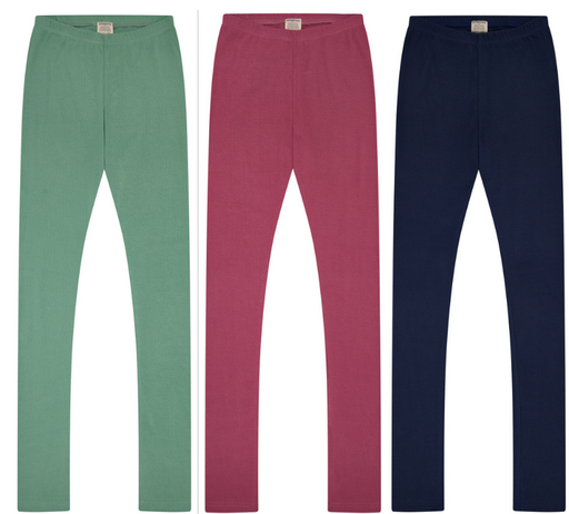 Leggings made of fine rib with elastic waistband, Loud+Proud