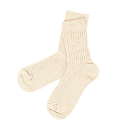 Socken Baumwolle (68%)-Leinen (30%)  beige-melange , Grödo 
