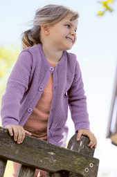 Veste tricotée en nid d'abeille, Disana