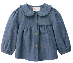 Baby Langarm-Bluse mit Kragen, PWO