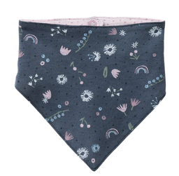 [Art.Nr.2511065-blauBlumen] Triangular bib "Flowers", PWO