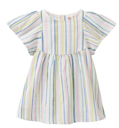 [Art.Nr.2521030-gestreift-104] Kurzarm Kleid "Gestreift", PWO