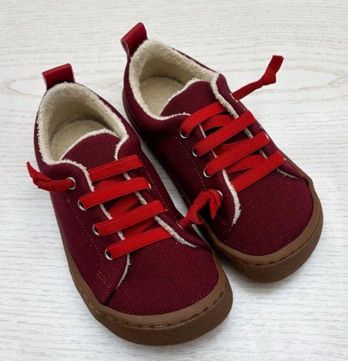 Baskets pieds nus avec bande élastique en coton biologique, Pololo