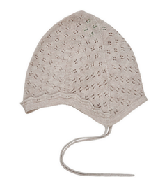 Bonnet bébé pointelle beige 62/68, FUB (LNDF)