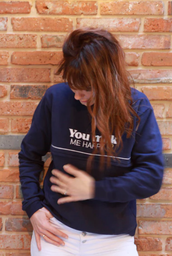 Besticktes Still-sweatshirt "You Milk Me Happy", You & Milk