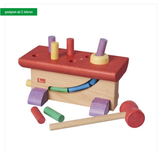 [Art.Nr.64423] Knocking game "Hau-rau" (organic), Walter by Nic Toys