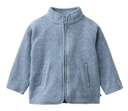 [Art.Nr.2531033-blaugrau-98/104] Baumwollfleece Jacke, PWO