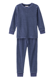 Terry cloth pajamas "dark blue/striped", PWO