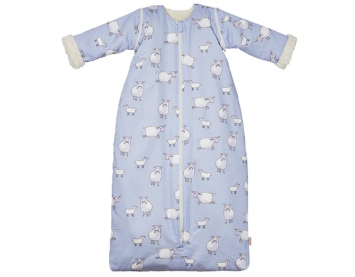 Sleeping bag with plush lining & detechable sleeves "Sheep", Cotonea