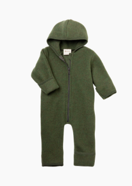 Combinaison zippée, polaire en laine avec capuche,Engel