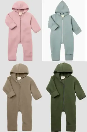 Combinaison zippée, polaire en laine avec capuche,Engel