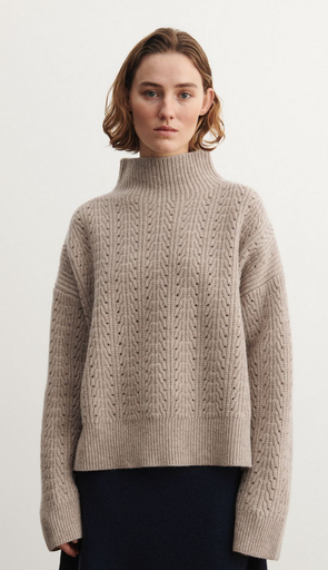 Pull en laine d'agneau tricoté, FUB