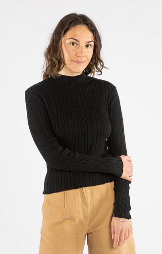 Ribbed Collared Longsleeve, Matona