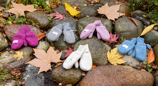 Baby mittens wool fleece, Pickapooh