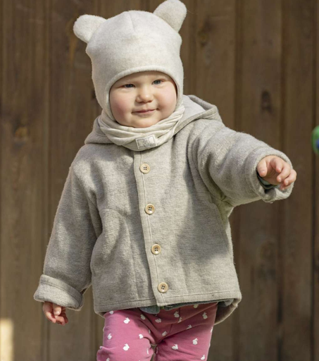 Wool fleece hat "Bea Natur-melange", PICKAPOOH
