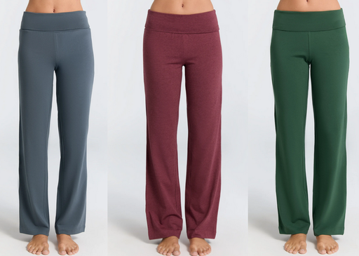 Women's trousers with turn-up waistband, Albero-Natur