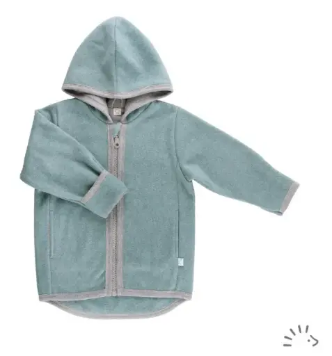 [Art.Nr.095017-50/547-110/116-teal] Veste à capuche polaire de coton, Popolini