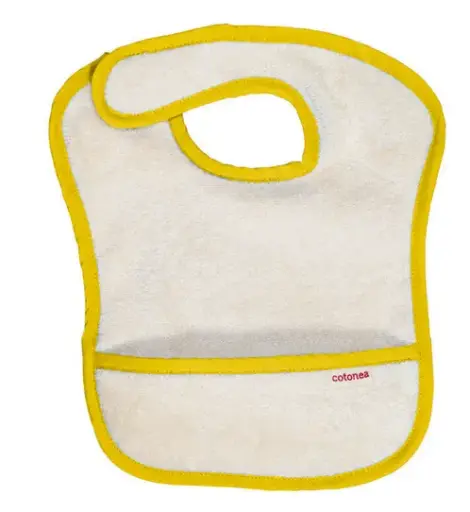 Bib natural/yellow, Cotonea (LNHK)