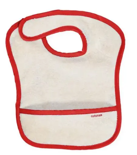 Bib natural/red, Cotonea (LNHK)