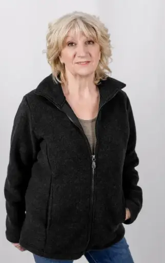 Wollfleece Damen-Jacke, tailliert , Engel