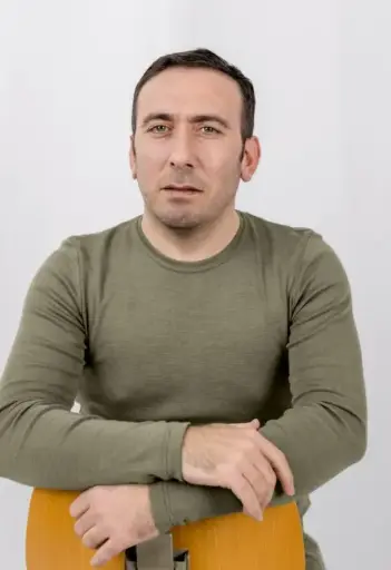 [Art.Nr.704815-43E-5456-olive] Men's long-sleeved shirt made of wool/silk, Engel