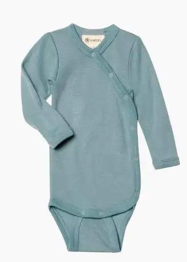 Wickelbody Wolle/Seide bergblau 50/56, Engel (LNMM)