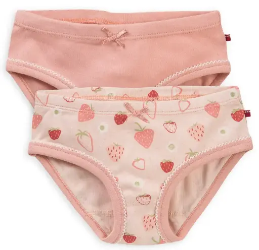 Lot de 2 slips, rose/fraises, PWO