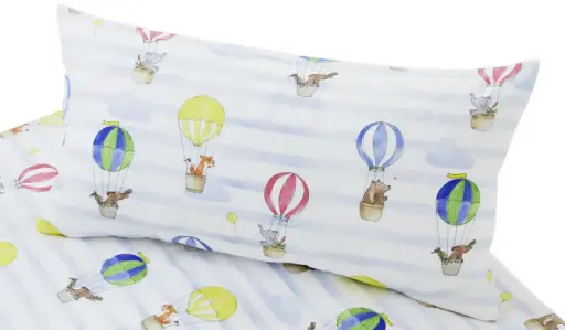 [Art.Nr.CC1BL-E040060-D0009] Satin children's pillowcase 40x60 balloons, Cotonea 