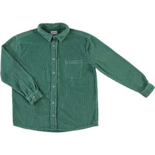 [Art.Nr.Lenhador-grassgreen-M] Velvet Shirt "Lenhador", Poudre Organic
