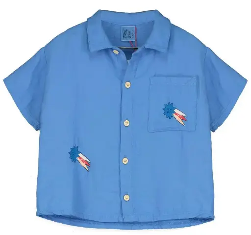 Leichtes Baumwollhemd "Star Embroidery", LötieKids