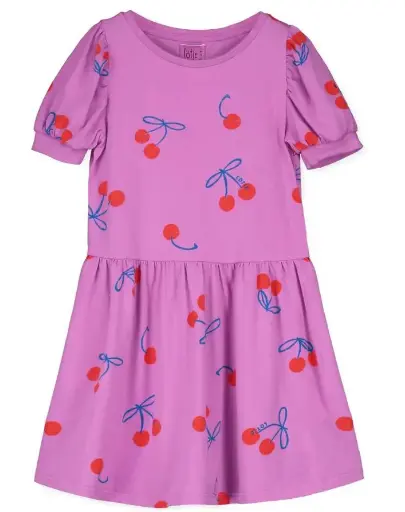 Bloused Sleeve Dress "Cherries", Lötiekids