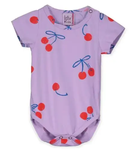 Baby short-sleeved body "Cherries", LötieKids