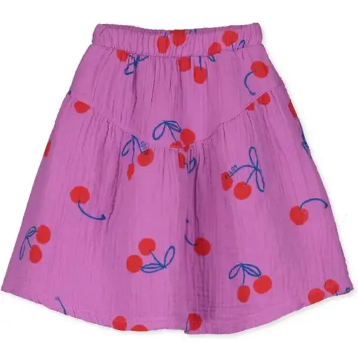 Jupe mi-longue en mousseline "Cherries", Lötiekids