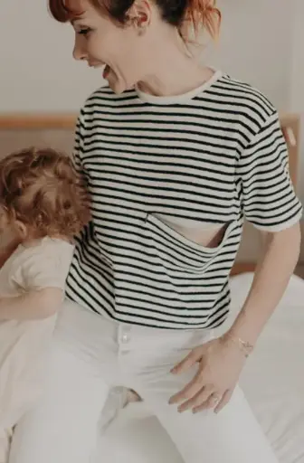 Mèrinière terry cloth nursing T-shirt, You & Milk