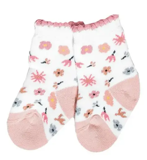 Chaussettes bébé éponge fleurs, Grödo