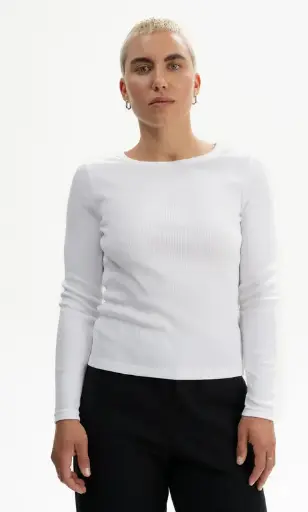 Damen Langarmshirt gerippt "MEHAR", Mela