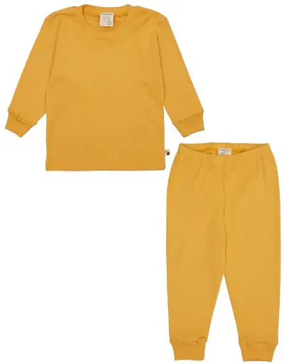 [Art.Nr.2103-curcuma-110/116] Pyjama Uni "Curcuma", Loud+Proud