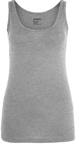 [Art.Nr.1221-03-grau-L] Tanktop 100% Baumwolle, Albero-Natur