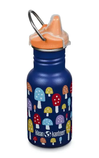 [Art. Nr.  1011204] Kid Classic water bottle (355 ml) with leak-proof cap, Mushrooms, Klean Kanteen 