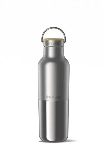 [Art. Nr.  1011488] Rise Reflect stainless steel insulated bottle with bamboo loop cap 473ml , Klean Kanteen