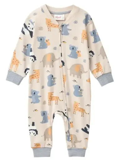 Pyjama mit Zipp Zoo 62/68, PWO (LNSH)